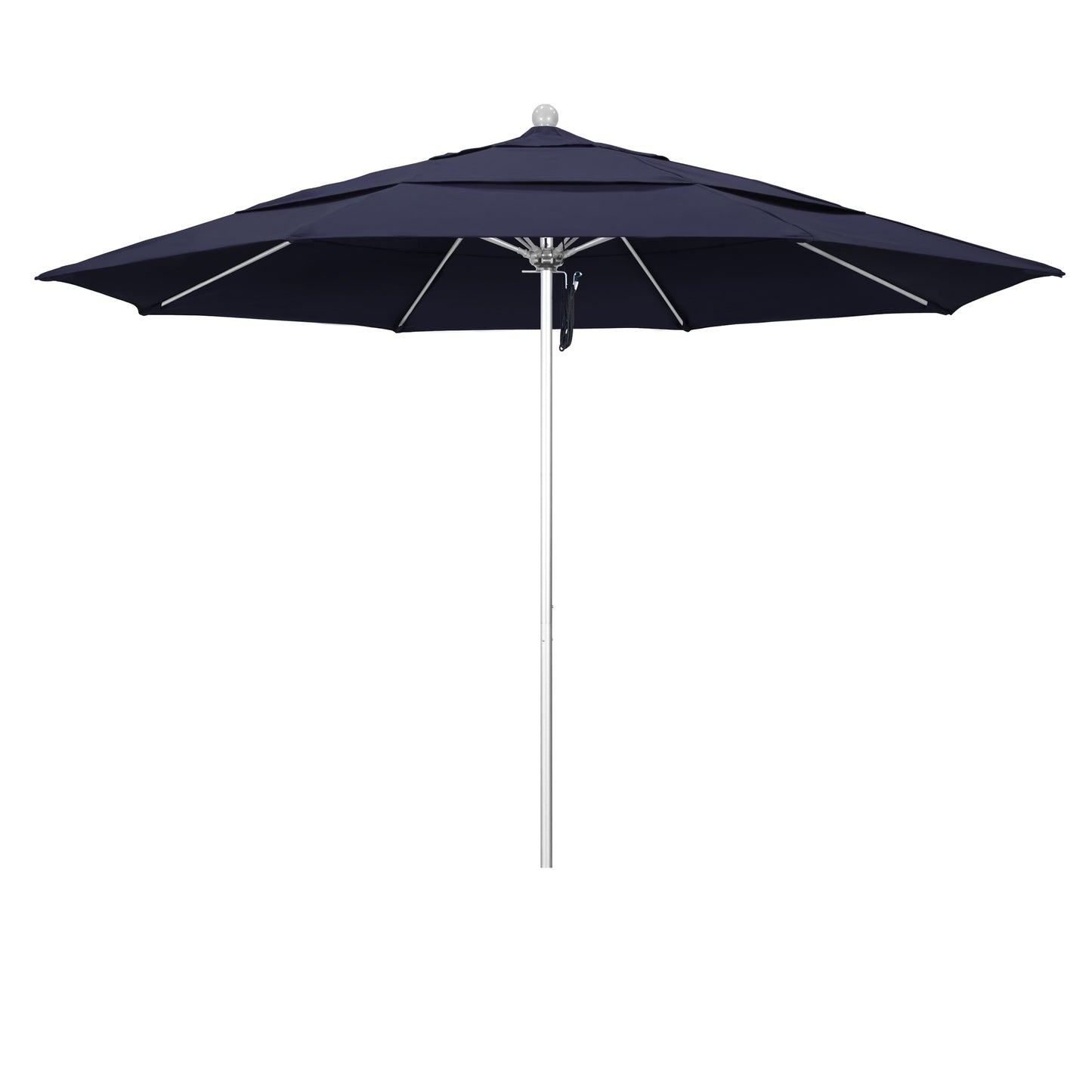 California Umbrella 11-ft Aluminum Navy No-tilt Market Patio Umbrella