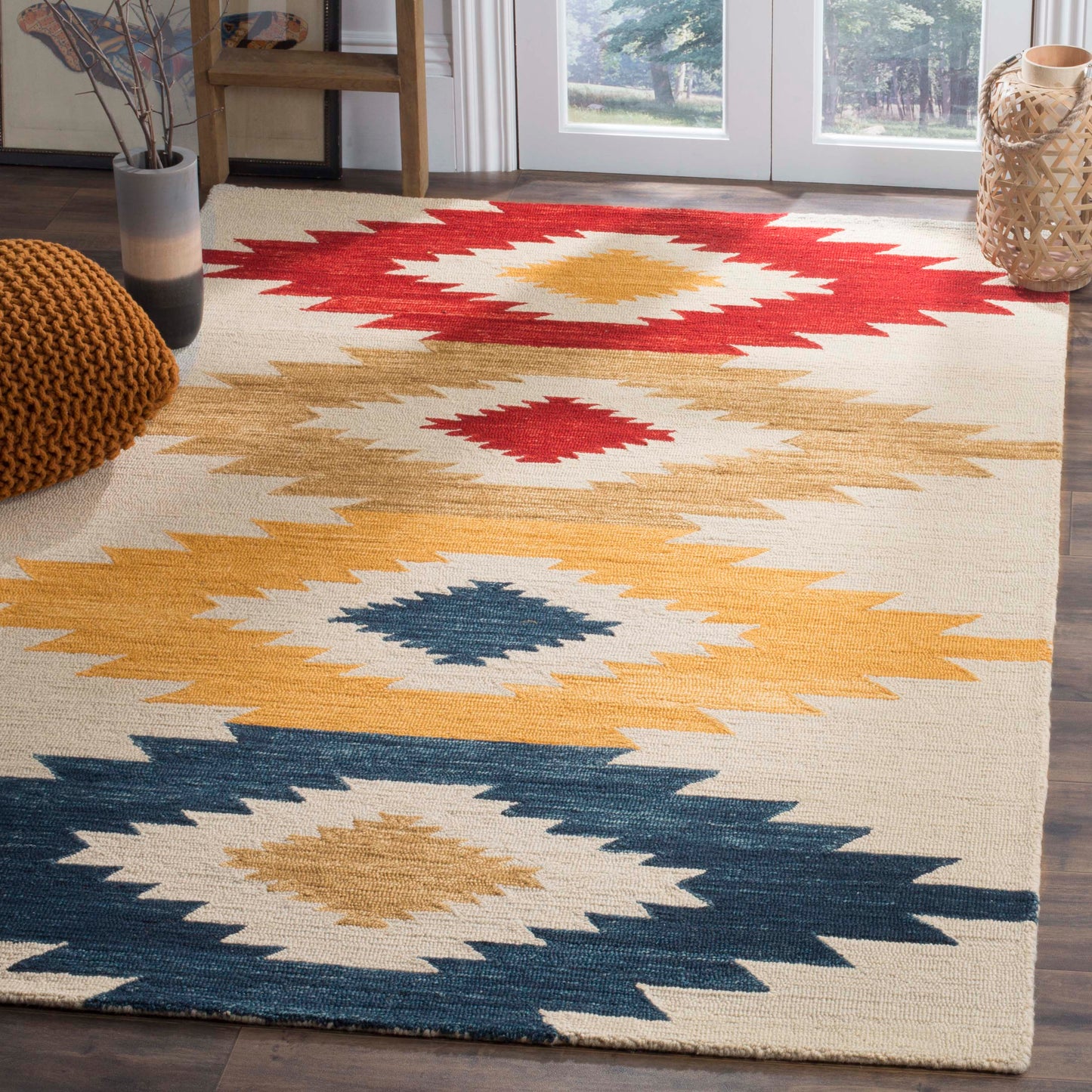 Safavieh Aspen Sargan 9 x 12 (ft) Tufted Wool Ivory/Multi Rectangular Indoor Abstract Southwestern Spot Clean Only Area rug