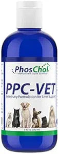 Nutrasal PPC-Vet Polyunsaturated Phosphatidylcholine Liver and Brain Health Supplement for All Sized Cats and Dogs 1000mg PPC / 5mL - Liposomal Liquid 8 oz