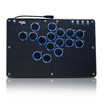 JZW-Shop Haute42 Leverless Arcade Stick T16-texture, All-Button Arcade Controller for Switch/PC/PS4/PS3 /Steam Deck, Slim Fighting Game Keyboard with Turbo & Custom RGB, Supports Hot-Swap & SOCD (Black)