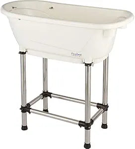 Dog Grooming Plastic Free Standing Bathtub for Small & Medium Sized Pets, for Indoor & Outdoor