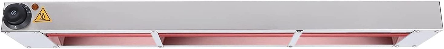 36" Electric Strip Heater 600W 110V Commercial Grade Infrared Food Warmer Temperature Adjustable Overhead Warmer (36 Inch)