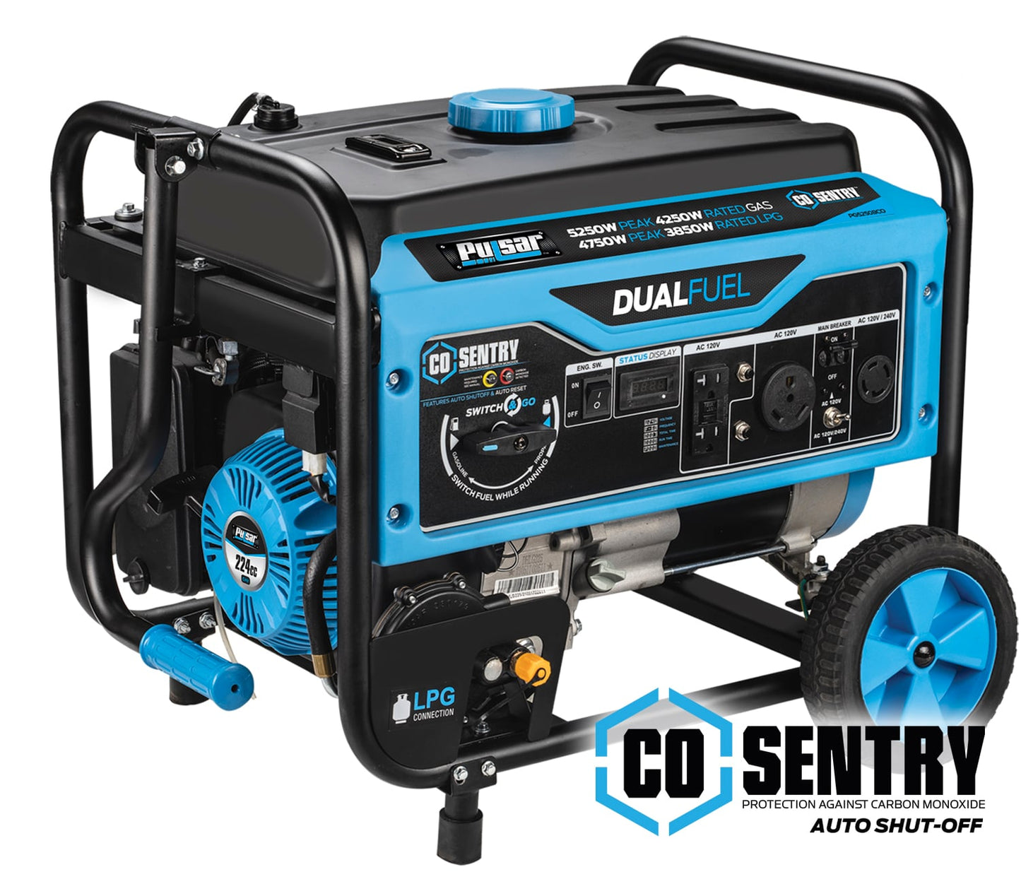 Pulsar Products 5250 / 4250 -Watt Dual fuel Portable Generator