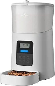 PETLIBRO Automatic Cat Feeder, 6L Auto Pet Cat Dry Food Dispenser with Clog-Free Design, Low Food LED Indication, 0-50 Portion Control for 1-6 Meals Daily, 10s Voice Recorder for Small & Medium Pets