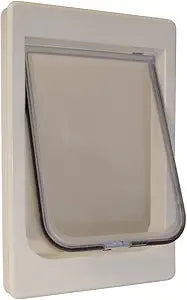 IDEAL PET PRODUCTS SINCE 1979 Perfect Pet Tubby Kat Cat Door with 4 Way Lock And LEXAN Flap, 7 1/2" x 10 1/2" Flap Size