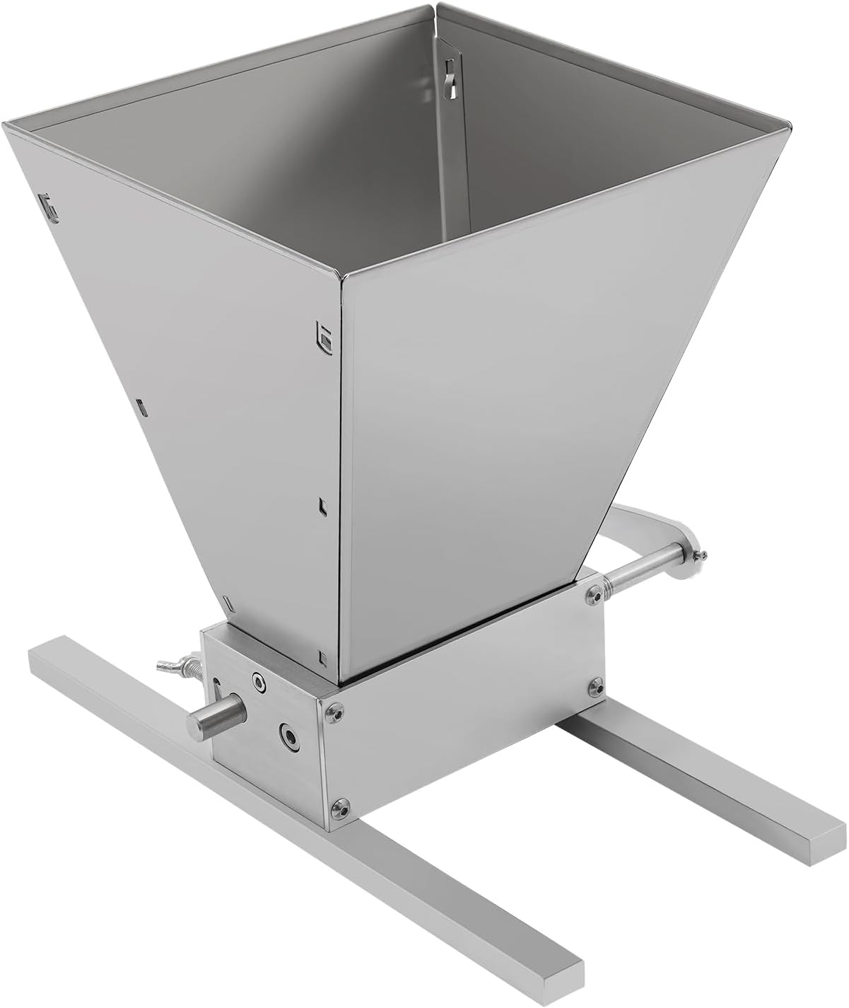 Grain Mill Brewing for Grain Malt Barley, Malt Mill for Homebrew Beer, 2 Roller Grain Crusher Brewing Grain Mill Barley Grinder Machine Stainless Steel