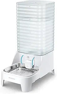 Automatic Dog Water Bowl Dispenser with Patented Faucet - 8L Large Gravity Cat Water Dispenser with Filter & Adjustable Base, Wide Mouth for Easy Clean, BPA-Free, Stainless Steel Pet Waterer for Pets