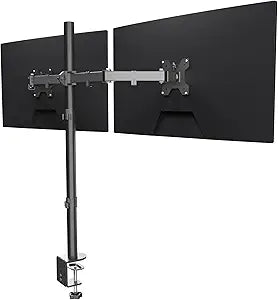 Suptek Dual Monitor Desk Mount, Adjustable Dual Monitor Arm for 2 Computer Screens up to 27 inch, Extra Tall 31.5" Pole Dual Monitor Stand for Desk, Holds up to 22 lbs(MD6842)
