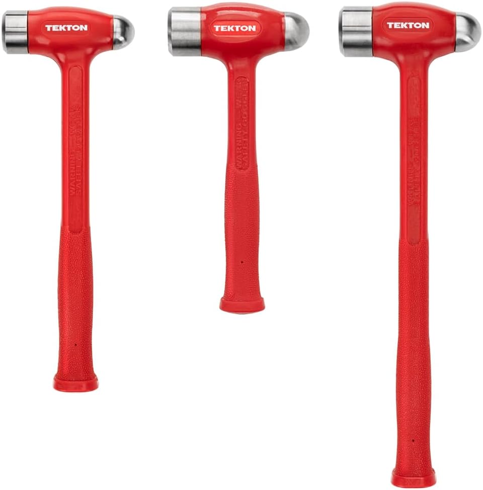 TEKTON Ball Peen Dead Blow Hammer Set, 3-Piece (36, 43, 50 oz.) | HDB95002 | Made in USA