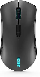Lenovo Legion M600 RGB Wireless Gaming Mouse 16,000 DPI, 9 Programmable Buttons, 200-Hour Battery Life, 50-Million Clicks Durability Ambidextrous Computer Mouse (Black)
