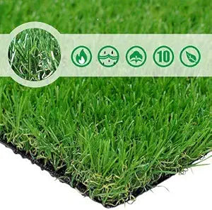PET Grow 4'x13 Pad Artificial Realistic & Thick Fake Mat for Outdoor Garden Landscape Dog Synthetic Grass Rug Turf, 4' x 13', Green