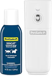 PetSafe SSSCAT Automatic Spray Pet Deterrent - Contactless Behavior Correction - Motion Sensor Air Burst - Odorless - Non-Staining - Versatile Placement Spray