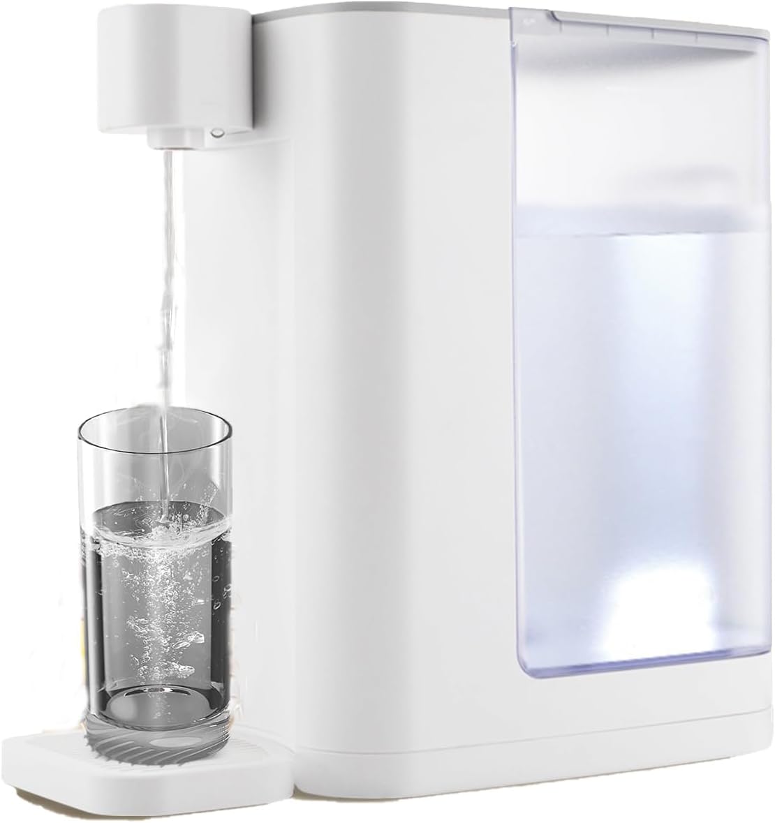 Instant Hot Water Dispenser, 5 Temperature Water Boiler Maker with Luminous Light at Night,Low-noise Electric Tea Kettle, Countertop Hot Tea Maker 3L\/102oz (White)