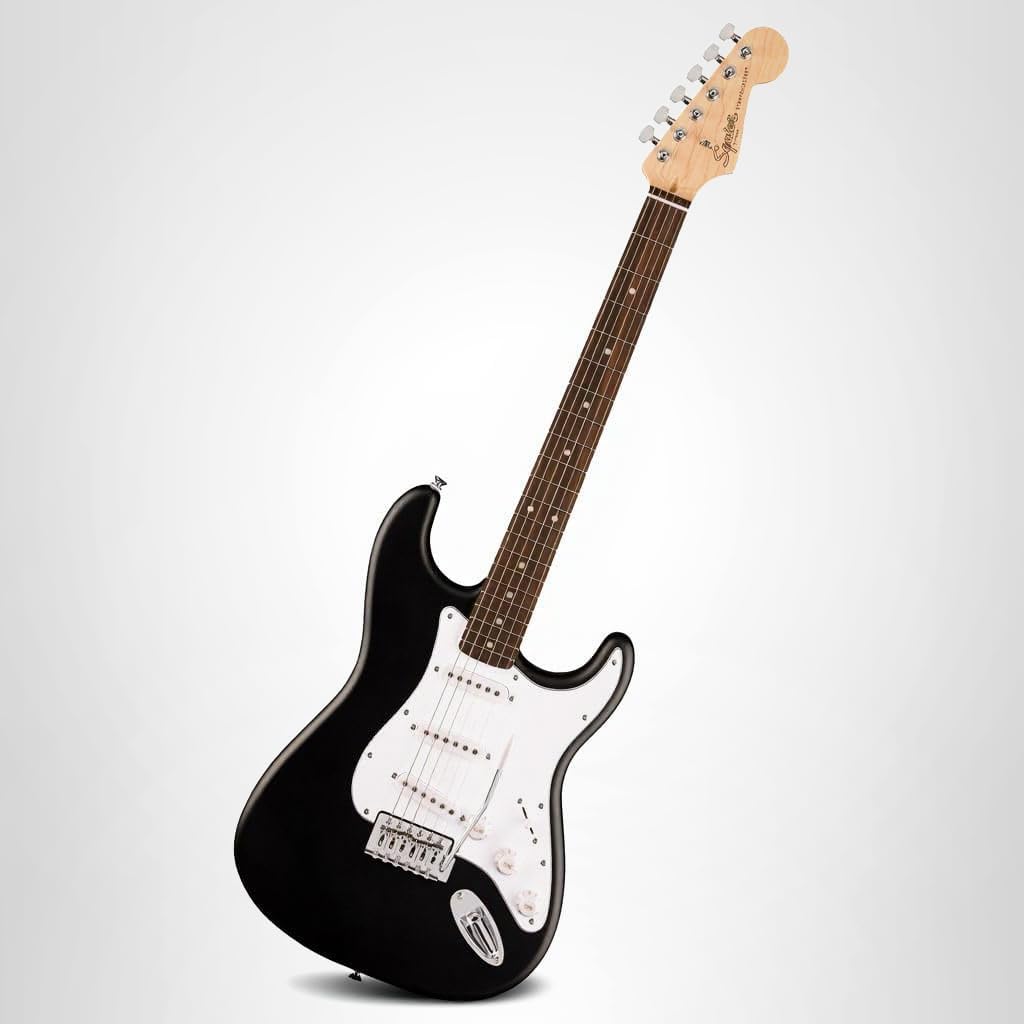 Fender Squier Debut Series Stratocaster Electric Guitar, Beginner Guitar, with 2-Year Warranty, Includes Free Lessons, Black with Matte Finish