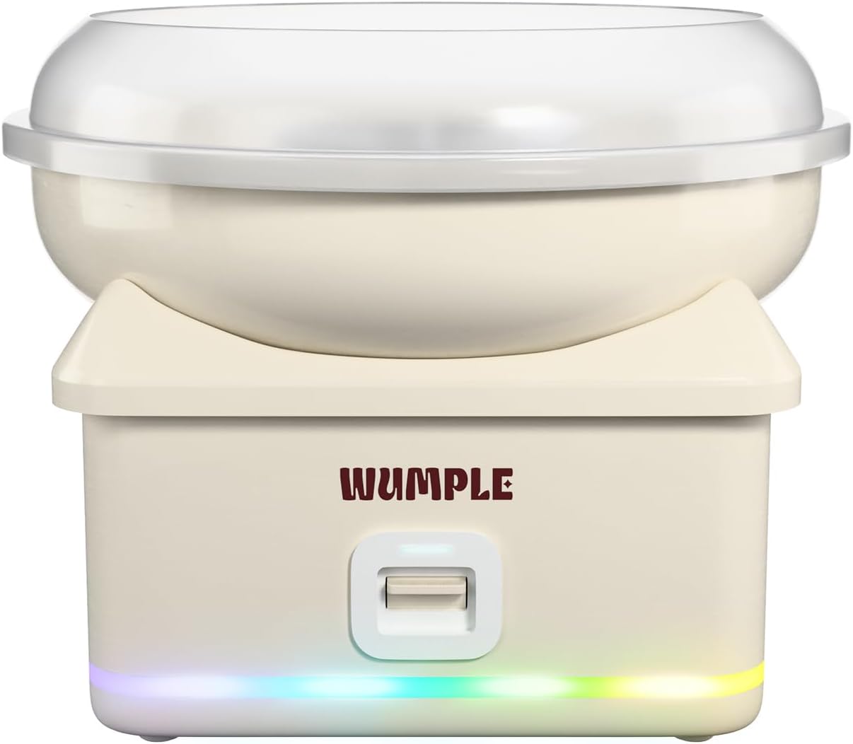 Wumple - Cotton Candy Machine with LED Lights, Quick Heat-Up, Electric Machine with Large Bowl for Parties, Home & Business (Cream)