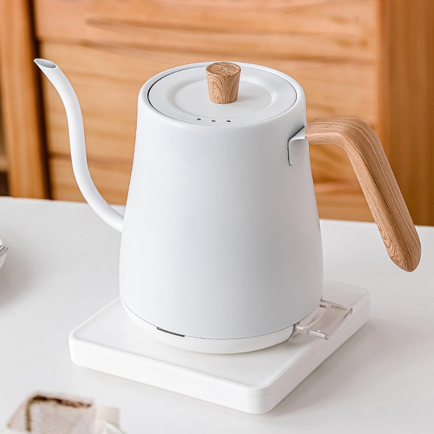 Gooseneck Electric Kettle, Quick Heating Electric Kettle Stainless Steel Interior for Pour Over Coffee Tea Boiling Water for Home Office