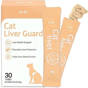 Doctor By Cat Liver Guard Squeezable Liver Supplement for Cats Feline Hepatic Support with Milk Thistle, Artemisia annua(SPB-201), Taurine lickable Formula Individually Packaged