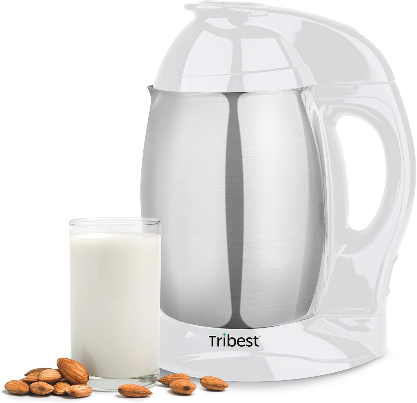 Tribest Soyabella SB-130 Deluxe Automatic Nut Milk Maker & Soy Milk Maker Machine, White\/Stainless Steel
