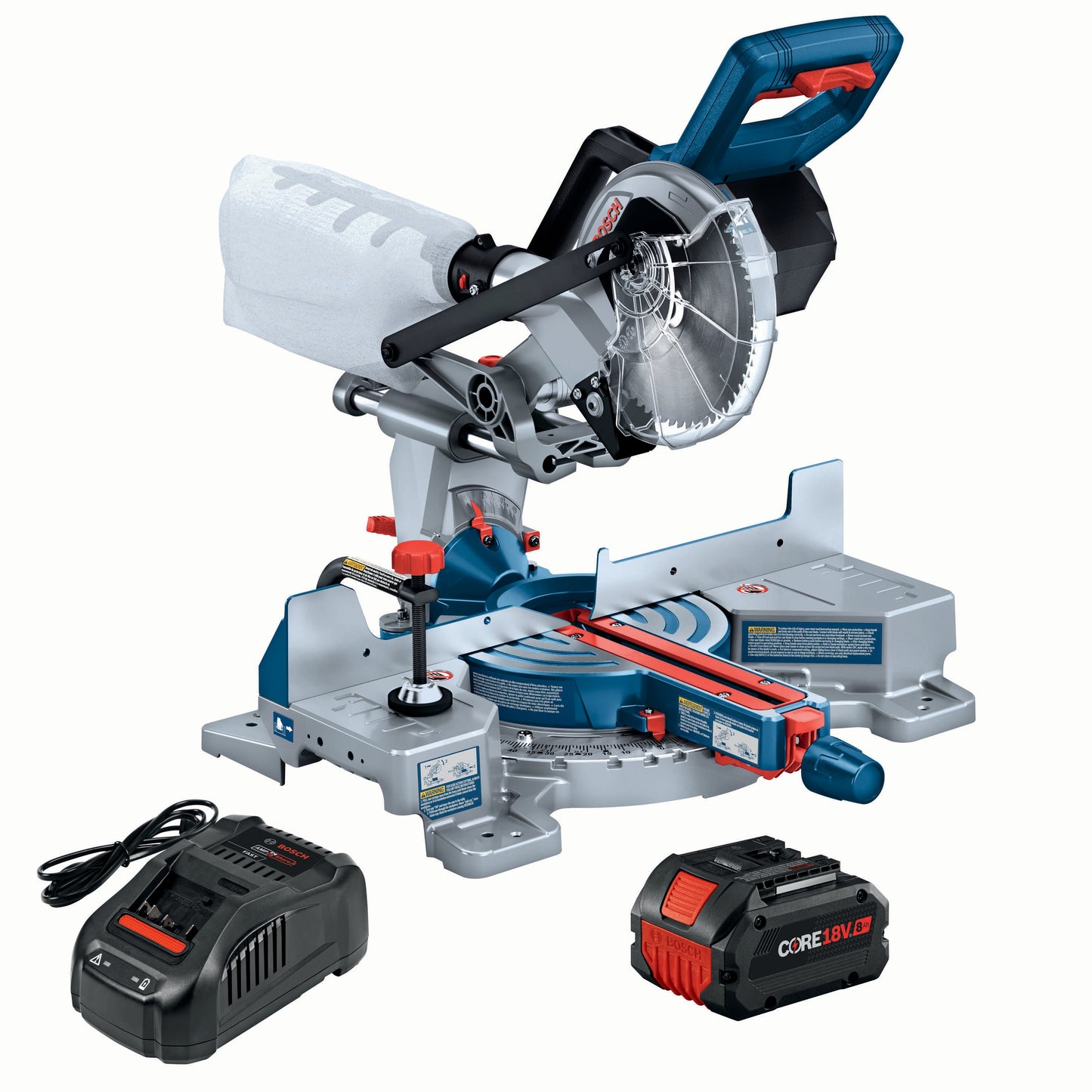 Bosch 7-1/4-in 8-Amp 18-volt Single Bevel Sliding Compound Cordless Miter Saw ( Battery Included )