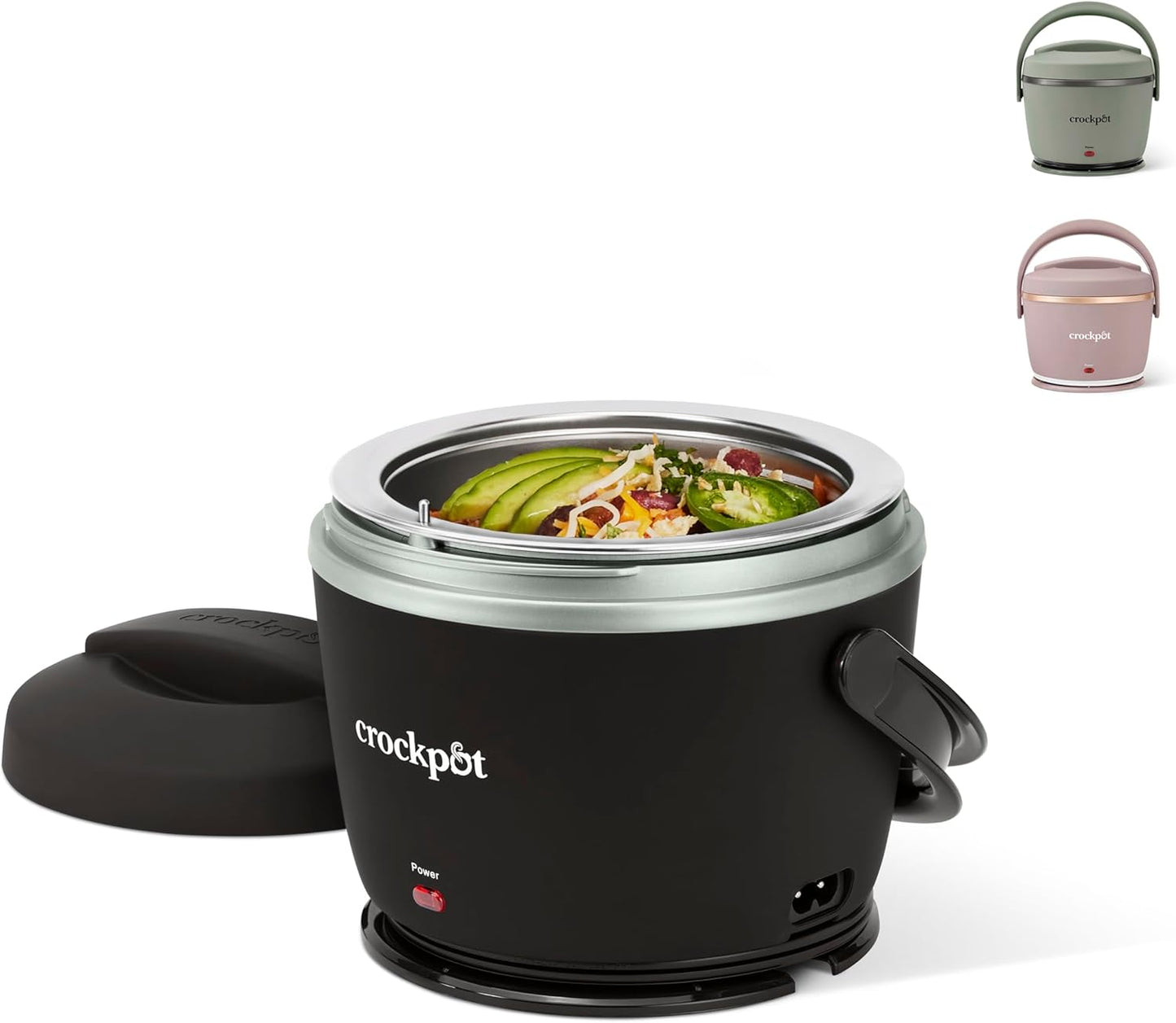 Crock-Pot Electric Lunch Box, Portable Food Warmer for On-the-Go, 20-Ounce (591 mL), Black Licorice