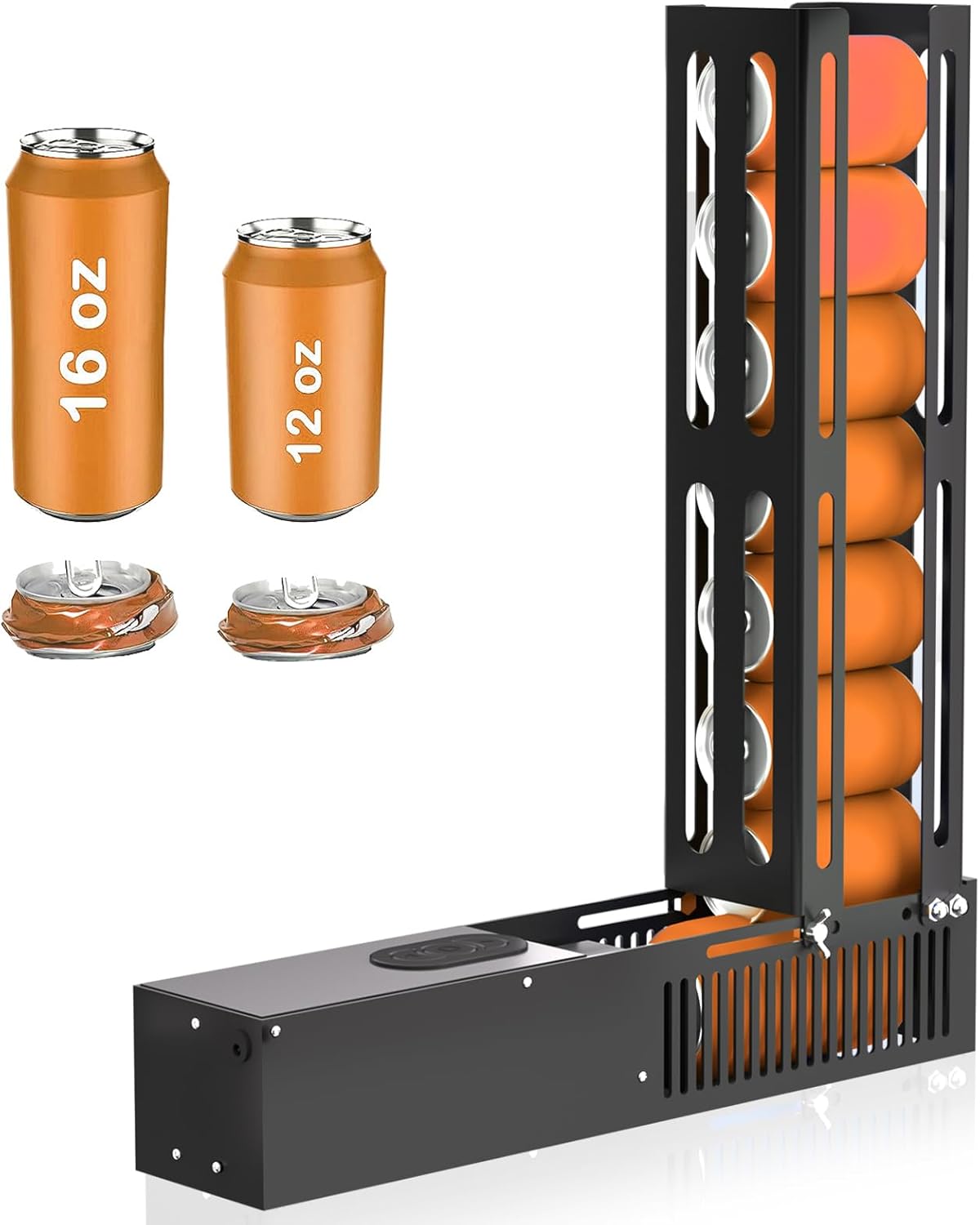 YOTAN Electric Can Crusher, 8oz&12oz&16oz Automatic Aluminum Can Crusher, Can Fill 8 Cans at a Time, Automatic Can Eject, Heavy Duty Can Crushers for Recycling Aluminum Seltzer, Cola, Beer Cans