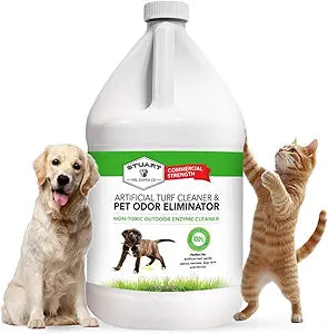 Stuart Pet Supply Artificial Turf Cleaner and Outdoor Pet Odor Eliminator Concentrate is Ideal for Yards, Artificial Grass and Patios, Great Yard Odor Eliminator for Dogs (Gal) 128 fl oz.