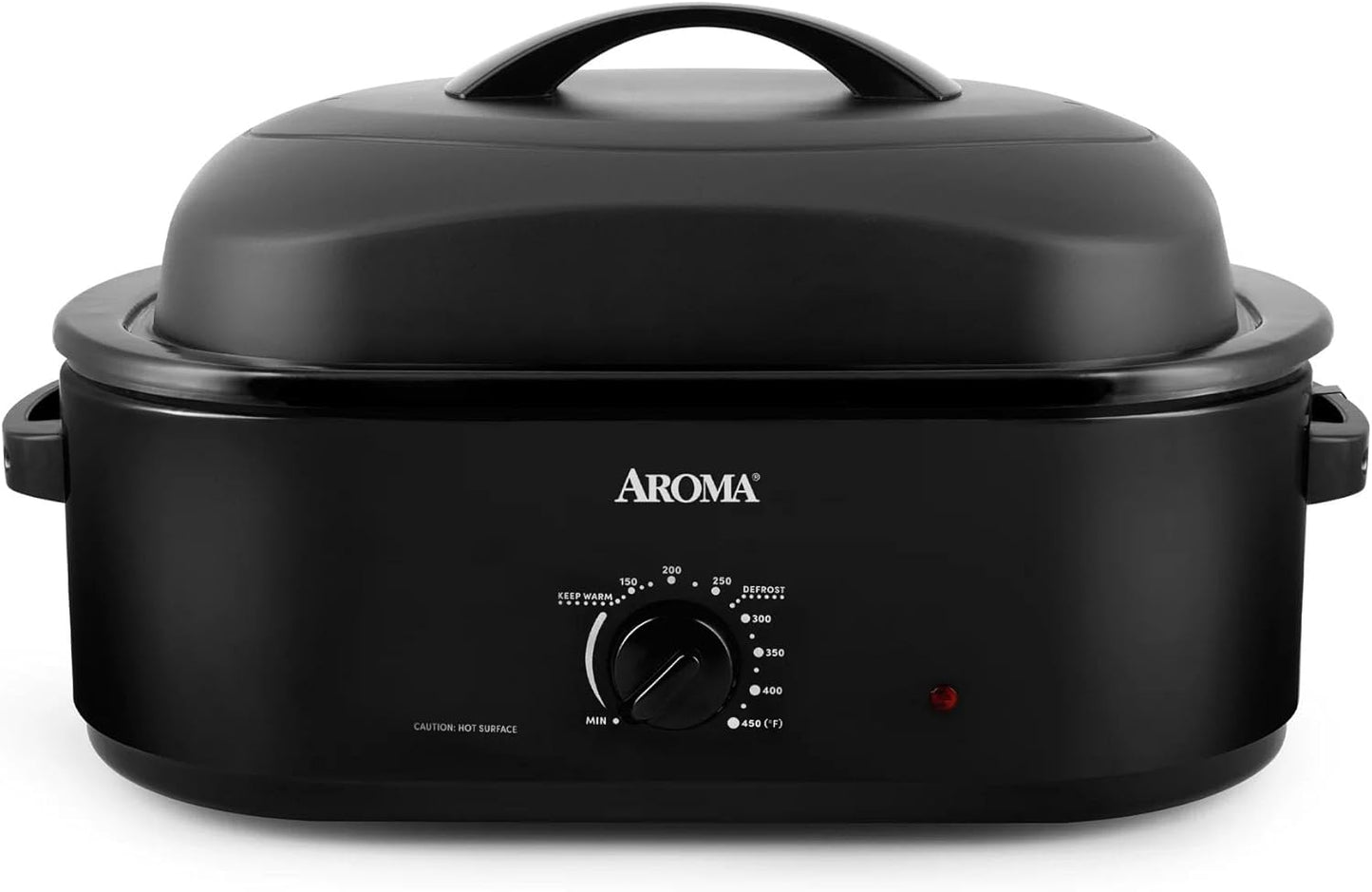 Aroma 18-Quart Electric Roaster Oven (Black) with High-Domed Lid - #1 Roaster Oven Brand in the U.S. - Fits up to 24 lb turkey