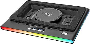 Thermaltake Massive EXTREME Notebook Cooler; Laptop up to 18in; 800~3500 RPM; 48.5 CFM; 120mm Cross Flow Fan; Ambient Temp Sensor; PWM Scroll Wheel; 2 Stage Height & Angle Adjustment; CL-N023-PL12SW-B