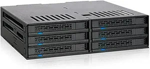 ICY Dock ExpressCage MB326SP-B Hot Swap Cage for 6X 2.5-Inch SATA SSD/HDDs in 1x 5.25-Inch Bay