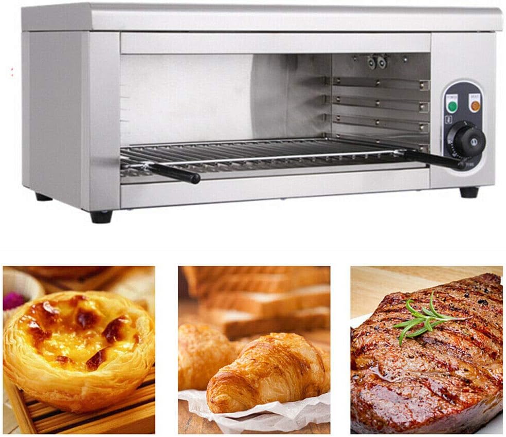 TFCFL Salamander Broiler Countertop Grill, 2000W Electric Cheese Melter Cheesemelter Broiler, Wall-mounted Cheese Broiler BBQ Counter for Restaurant Kitchen 50-300 ° C