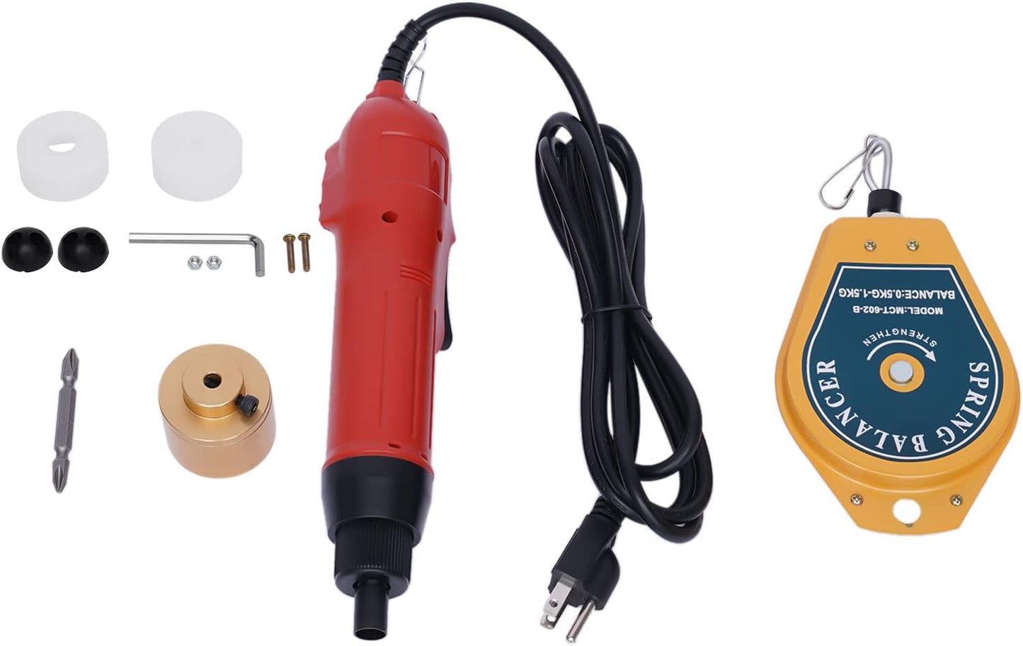 Handheld Electric Capping Machine - Screwing Sealing Tool for 10-30mm Round Plastic Bottles, Red