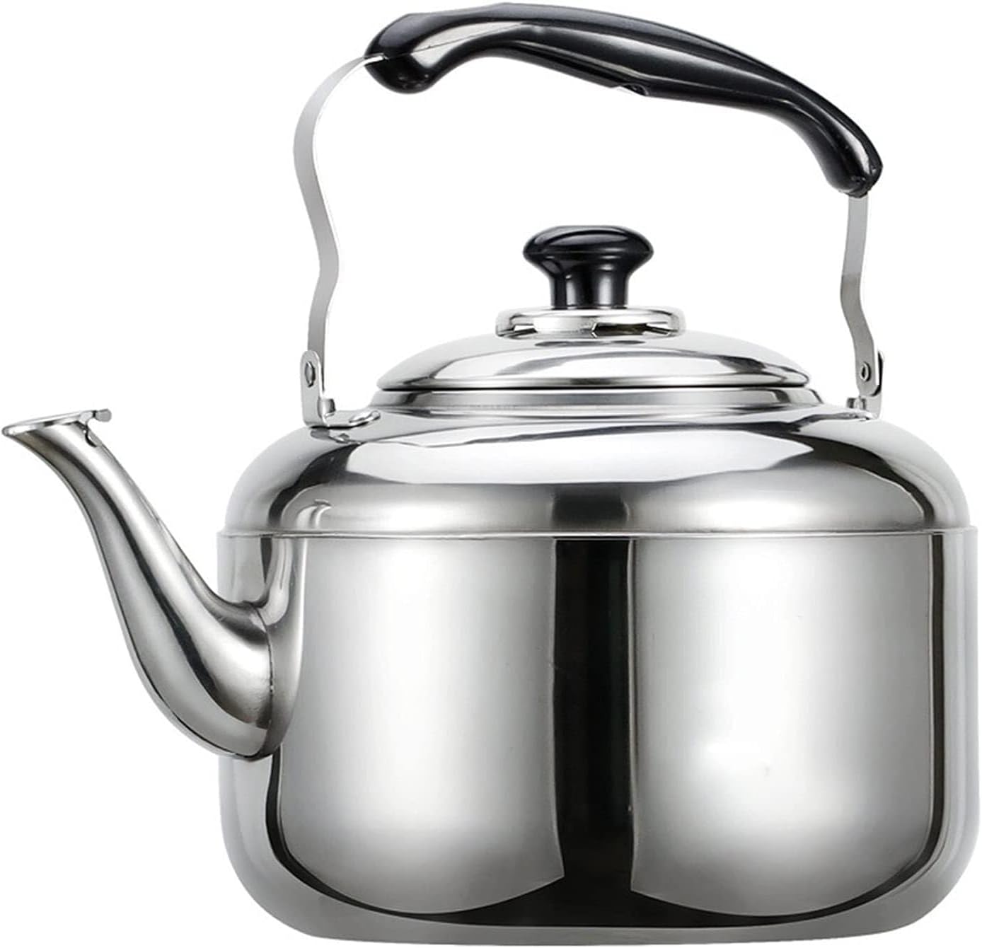 304 Stainless Steel Whistling Tea Kettle - Versatile Stovetop Teapot for Induction, Gas, Electric, and Halogen Stoves - 3.2L, 4.2L, 5.3L Options(3.2 Quart)