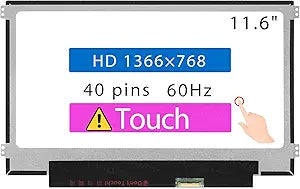 Screen Replacement for HP Chromebook 11A G6 EE 11.6" HD 1366x768 40 pin LCD Touch Screen Display Panel