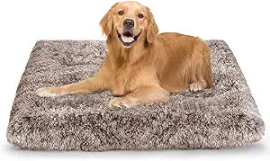 Dog Bed Crate Pad Plush Soft Pet Bed Calming Dog Crate Bed for Large Medium Small Dogs and Cats Washable Anti-Slip Kennel Crate Mats for Sleeping and Anti Anxiety XL