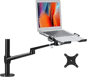 Viozon Laptop/Notebook/Projector Mount Stand, Height Adjustable Single Arm Mount Support 12-17 inch Laptop/Notebook/Tablet, Free Removable VESA 75X75 and 100X100 for Monitor 17-32 inch.