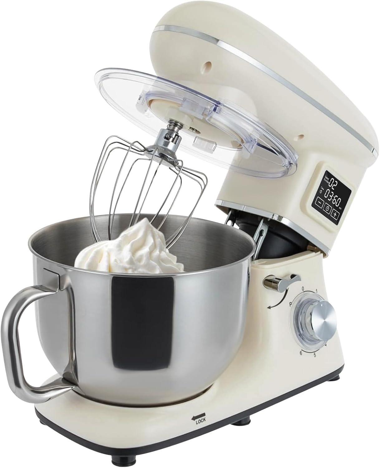 Electric Stand Mixer, 6.2L/6.5Qt, 6-Speed With Pulse Button, 1350W Kitchen Dough Mixer with Beater, Whisk & Spatula for Restaurants, Bakeries