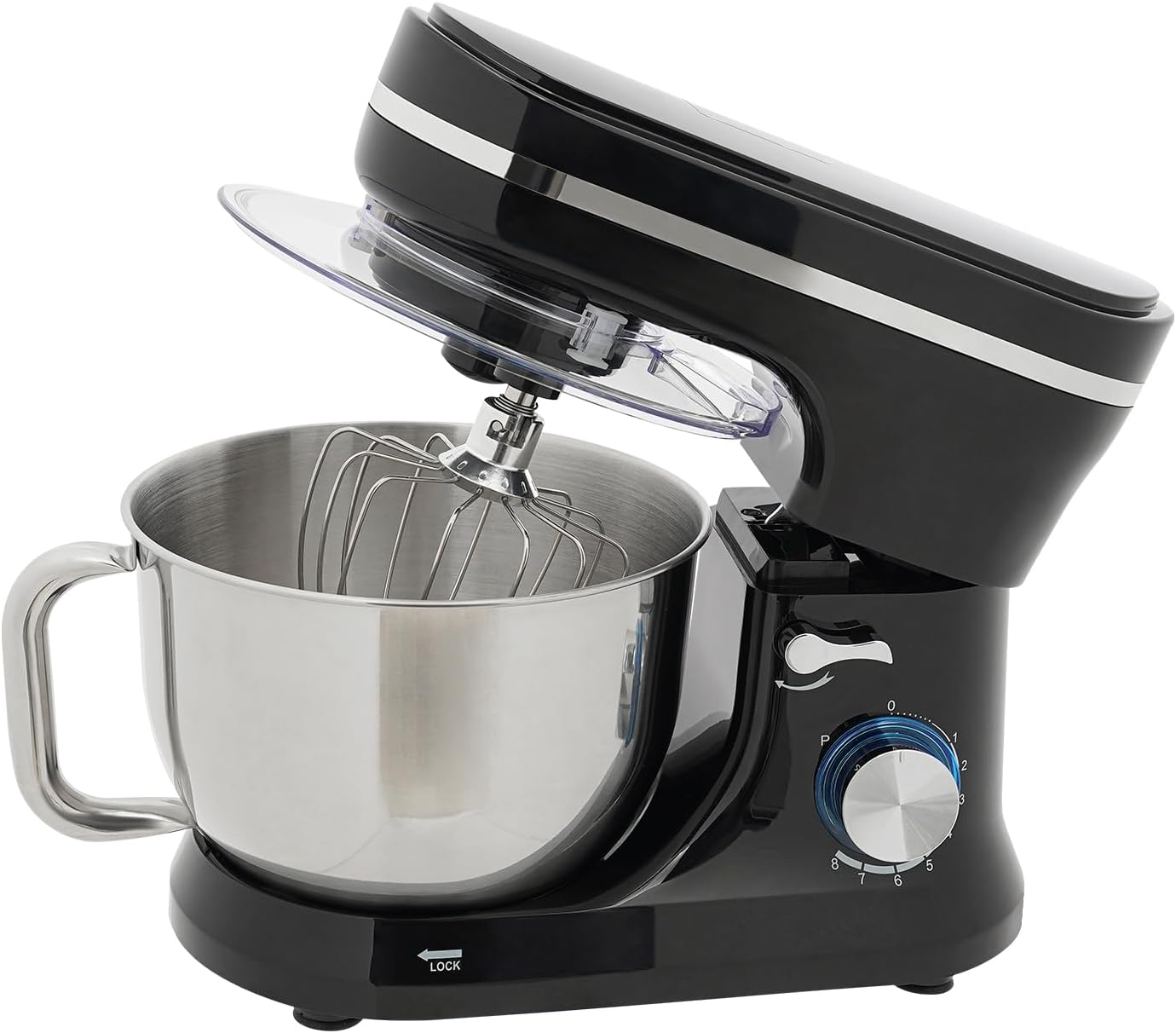 Tilt Head Stand Mixer, Electric Mixer with Bowl 1.19 Gal Stand Mixer 8+1 Mixing Speeds Lightweight Kitchen Mixer for Daily Use with Egg Whisk, Dough Hook, Flat Beater