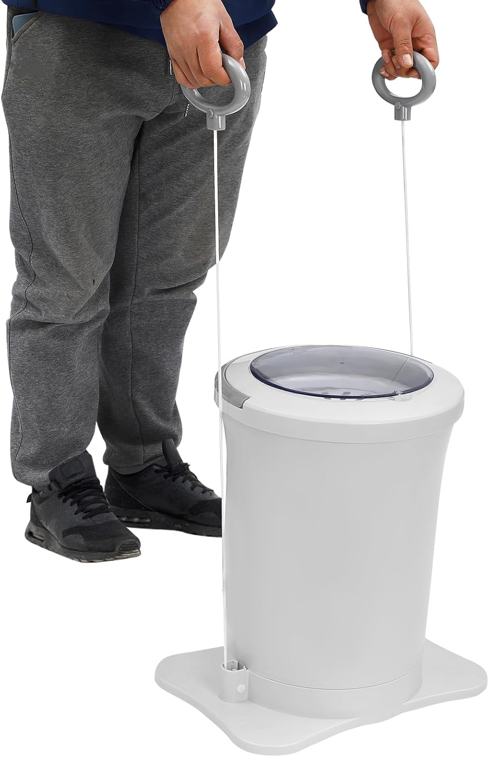 Manual Clothes Dehydrator Foot Pedal Laundry Dryer Compact Spin Dehydrator Non Electric Clothes Spinner Machine 12L\/ 3.17Gallon Large Capacity Foot Powered Washing Machine for Wet Clothes