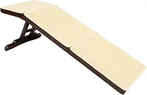 PetSafe CozyUp Sofa Ramp - Adjustable Height Anti-Slip Couch Access Ramp - Heavy Duty Carpet Cover for High Traction - Foldable & Easy to Carry - Older Pet Climbing Aid - Espresso Wooden Finish