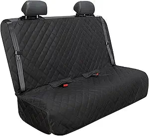 Bench Car Seat Cover Protector - Waterproof, Heavy-Duty and Nonslip Pet Car Seat Cover for Dogs with Universal Size Fits for Vehicles, Trucks & SUVs(Black)