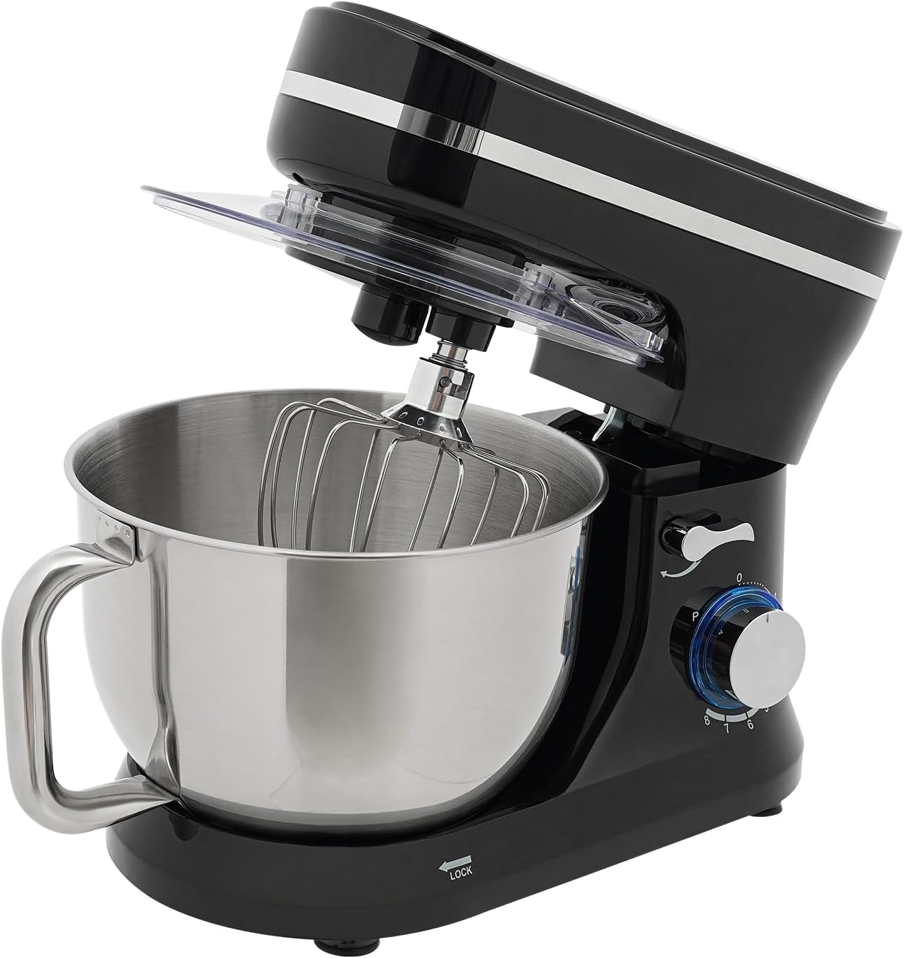 Stand Mixer 1000w 9 Mixing Speeds Tilt-Head Food Mixer Kitchen Electric Mixer with Stainless Steel Bowl Dough Hook & Beater for Home Restaurants
