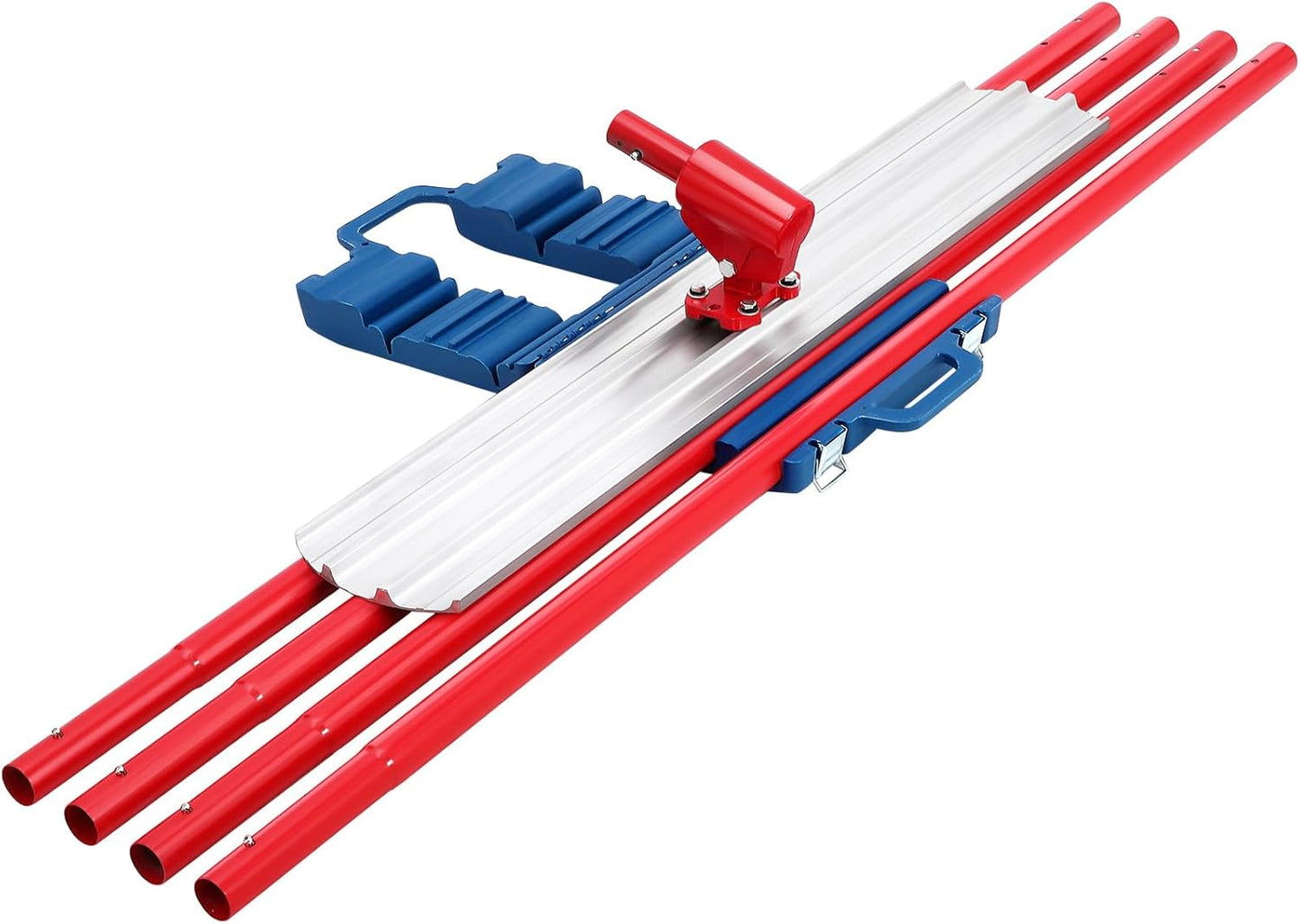 48"x8" Bull Float Kit, Aluminum Magnesium Alloy Concrete Float with Adjustable Bracket & Handles, Round End Finishing Tool Cement Tool