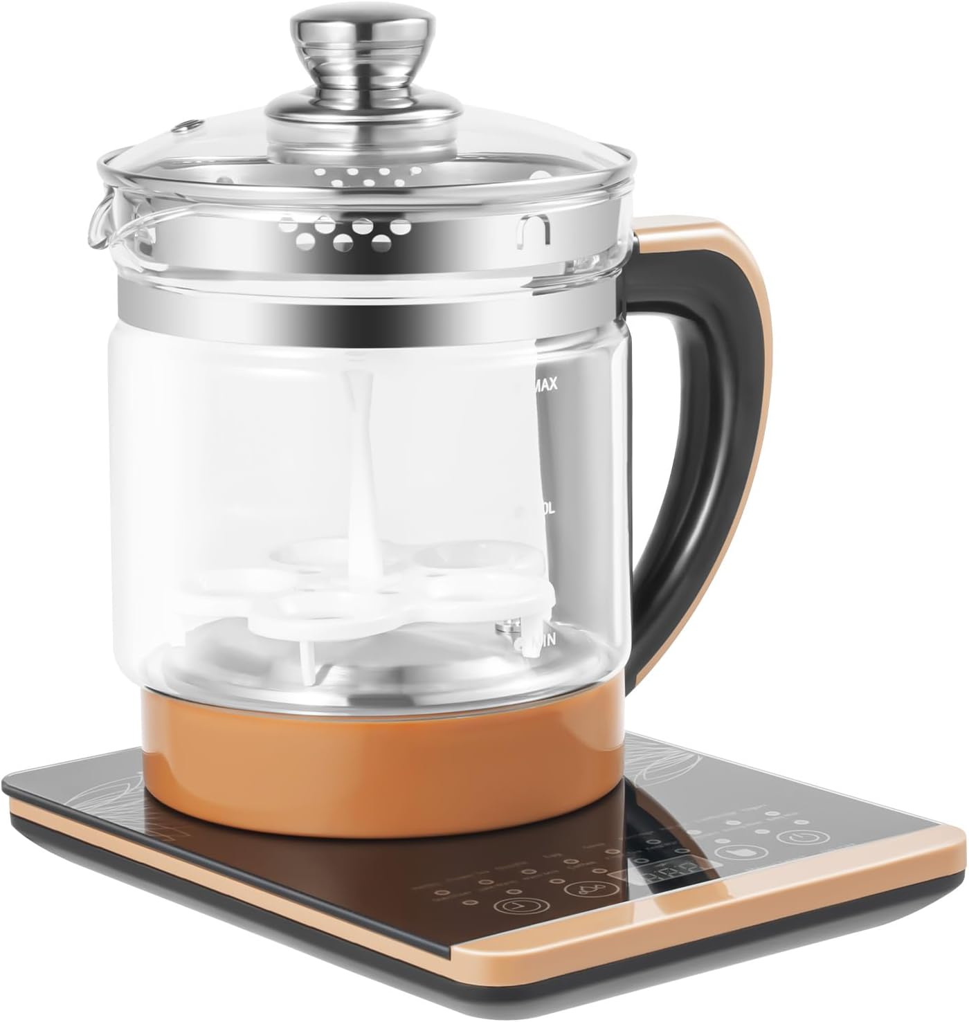 Electric Water Kettle 1.8l Multifunctional Electric Glass Kettle,Thickened Glass Health Pot, Hot Tea Maker Health Pot For Health Medicine Meals, Scented Tea, Coffee, Soup.
