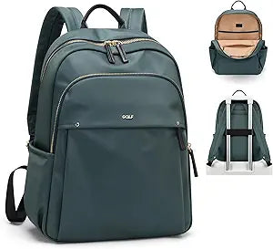 GOLF SUPAGS Stylish Laptop Backpack for Women Computer Bag Fits 14 Inch Notebook Travel College Work Backpacks Purse (Atrovirens)