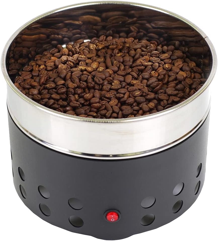 AC 100-240V Coffee Bean Cooler, Electric Roasting Cooling Machine Stainless Steel Radiator Capacity Baked Bean Cooling Tray 600G