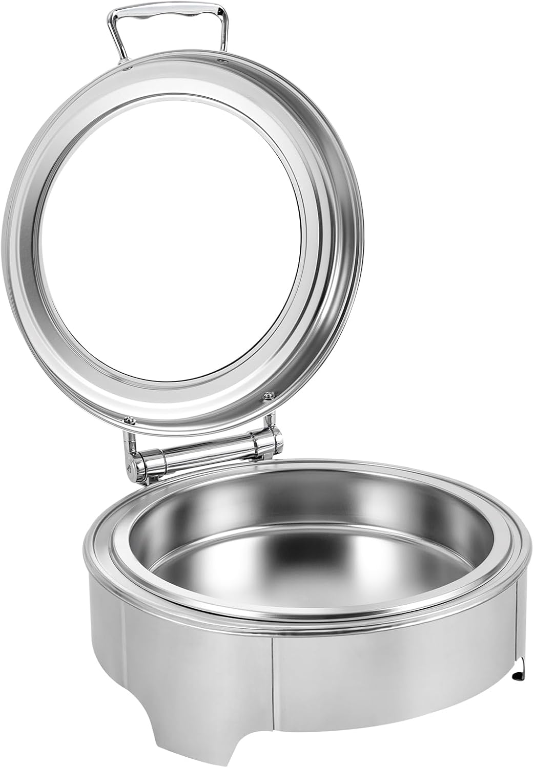 6.34QT Electric Chafing Dish Buffet Set, 400W Buffet Servers and Warmers with Glass Lid-9 Heating Levels Catering Warmer Food Warmers Chafers for Dinner, Parties, Wedding, Party Catering, Round