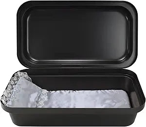 Pet Memory Shop Classical Pet Casket – Safe, Durable and Elegant Burial Box for Dogs, Cats, and Pets – Secure & Loving Memorial, Pet Loss Gift, Ideal for Honoring Loss (Small - Black/Silver)
