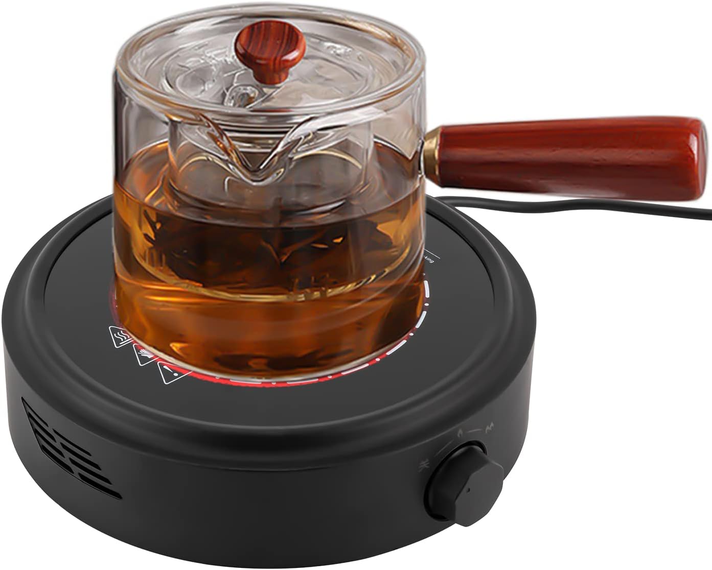 Electric Mini Stove, Portable Hot Plate 700W 110V Electric Stove for Boiling Water, Making Tea and Coffee, 8 * 2.8inch (Black)