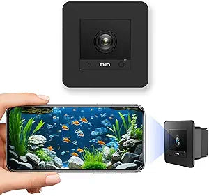 Fish Tank Camera, 2K HD for Aquarium & Reptile Terrarium, 140° Wide-Angle with Anti-Glare, Night Vision, WiFi Pet Camera with AI Motion Detection, 2-Way Audio, 24/7 Cloud/SD Recording