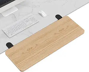 OUGIC Ergonomic Desk Extension Tray, 64x24cm, Clamp Without Punch, Keyboard Drawer Tray, Computer Armrest Table Stand